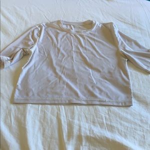 Buffbunny collection white mesh crop top